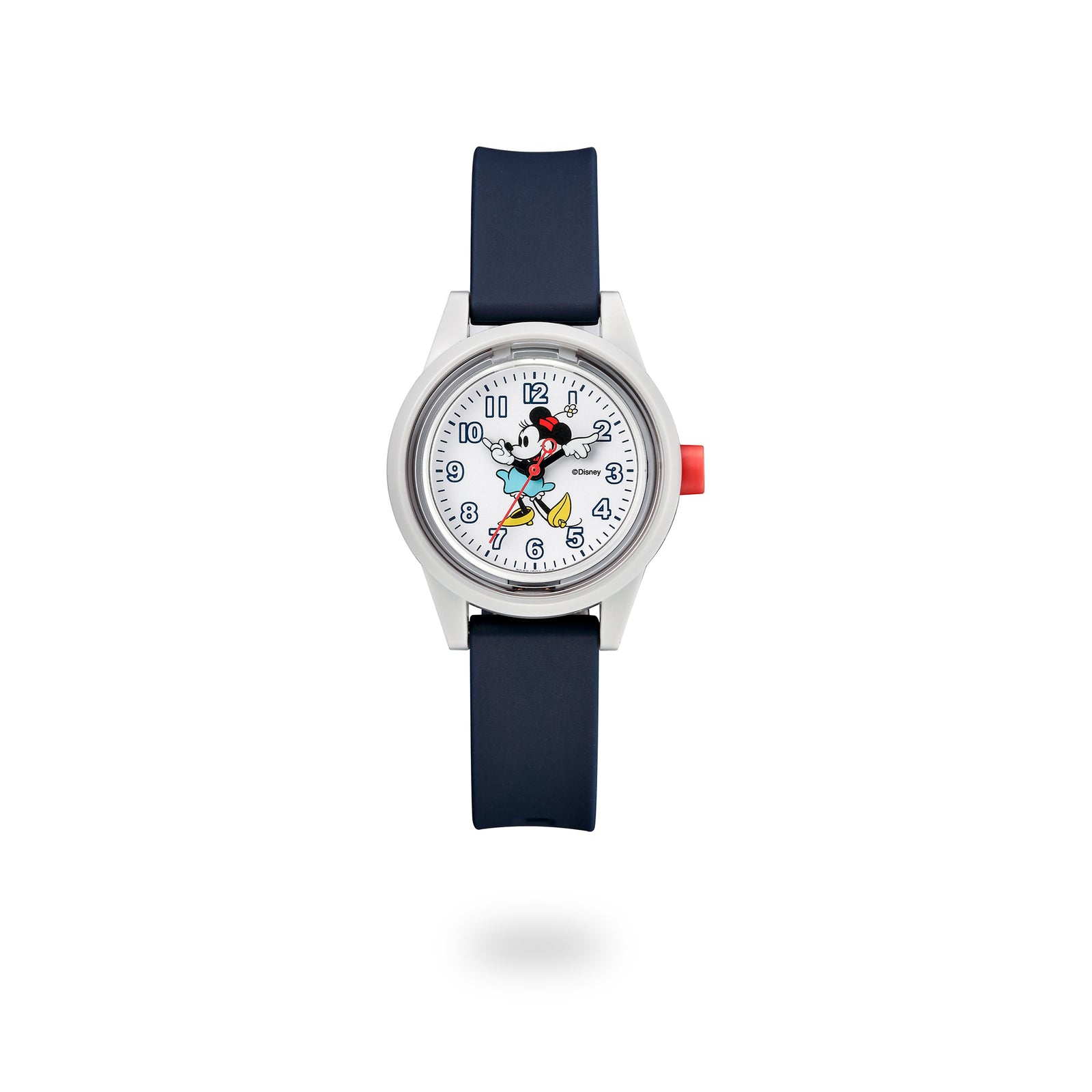 [シチズン Qu0026Q] 腕時計 アナログ スマイルソーラー ディズニー ミニーマウス 防水 ウレタンベルト RP29-801 キッズ ネイビー